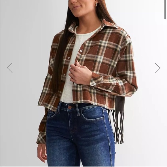 la la land crop flannel shirt from buckle - Picture 2 of 2